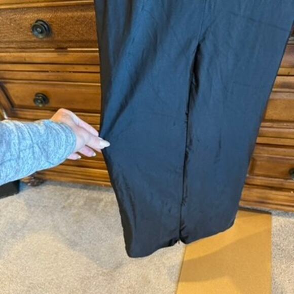 Good American Black Cowl Neck Jersey Zip Slit Dress Small NWOT - Picture 7 of 12